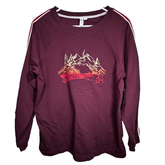 Deep Purple / Plum and White Track Joggers and Crewneck Set - Picture 5 of 7